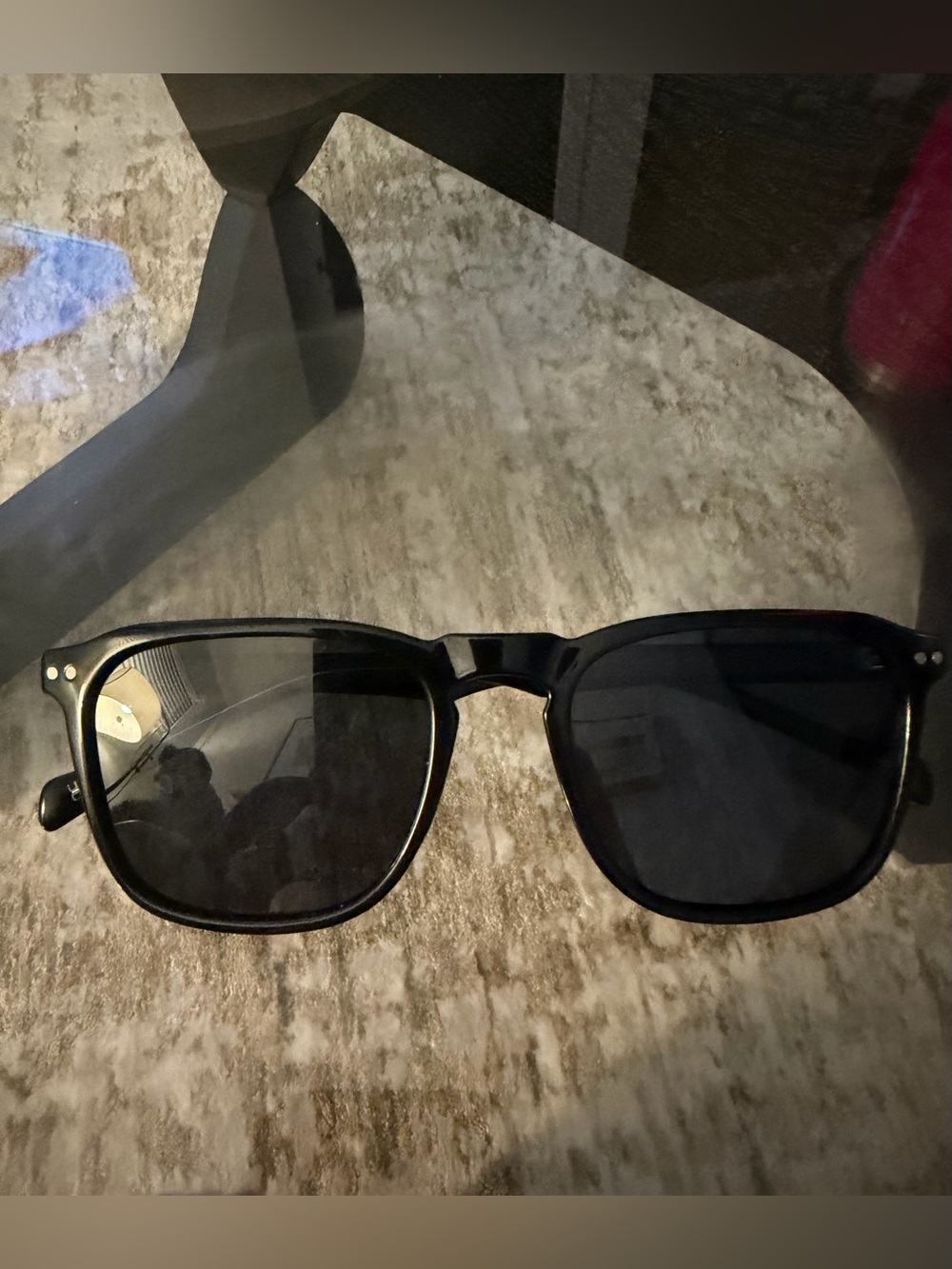 I-Sea Black Square Sunglasses - Classic  Look